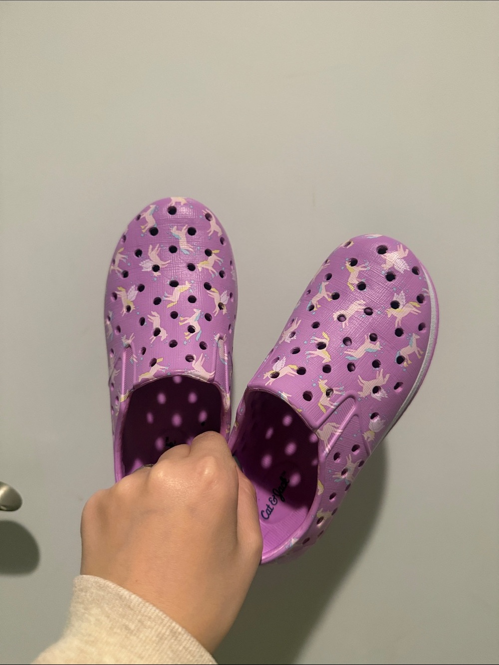 Cat & Jack Purple Unicorn Slip-On Sandals for Kids